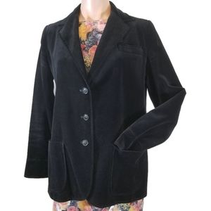 Vintage black Roth LeCover velvet blazer 12